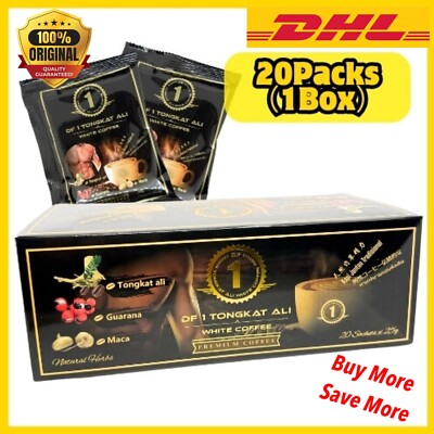 1 Box AUTHENTIC DF1 White Coffee - Natural Herbs For Men - Fast DHL