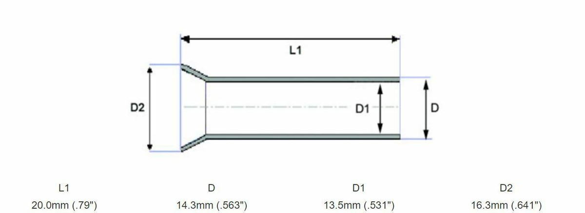10pcs 0 Gauge Non-Insulated Wire Ferrule Amplifier Ferrules 0 AWG - Foto 3