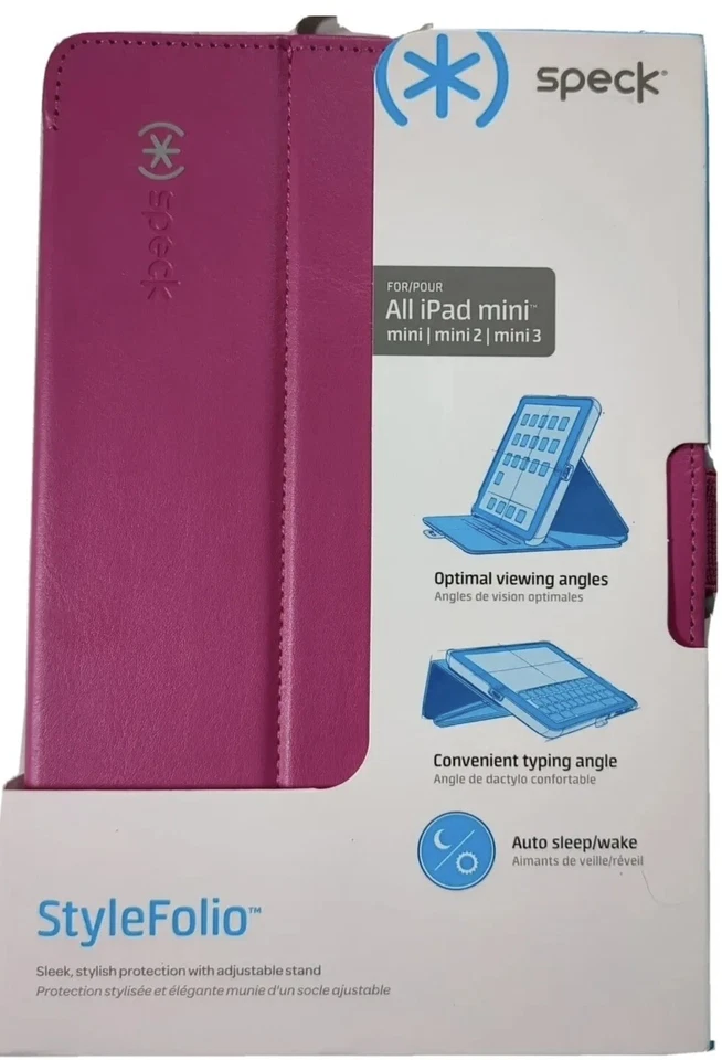 Speck StyleFolio Case for iPad Mini/2/3 - Fuchsia Pink/Nickel Grey New - Image 2 of 4