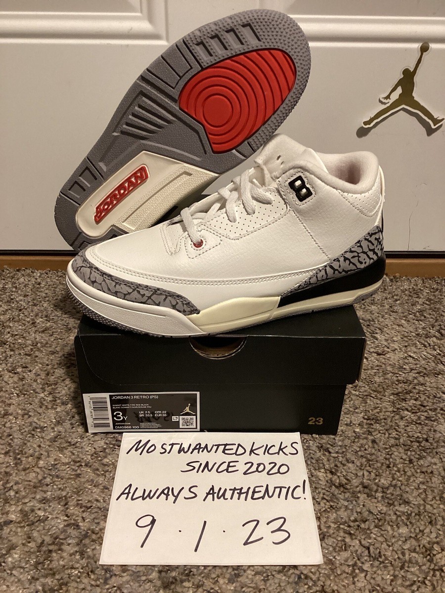 DS 2023 Nike Air Jordan Retro 3 Reimagined Preschool Sz 3Y DS 2023 Nike Air Jordan Retro 3 Reimagined Preschool Sz 3Y