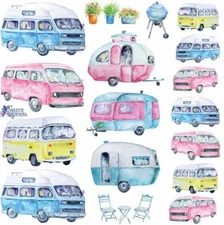 Violette Stickers Camper Van Travel Camping Crafts Planner Supply Scrapbook