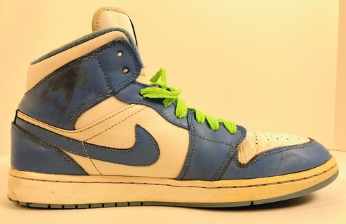 Size 12 - Jordan 1 Mid UNC Blue Nike Retro Model 554724-106 - See Photos - Picture 6 of 19