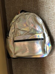 superdry silver backpack