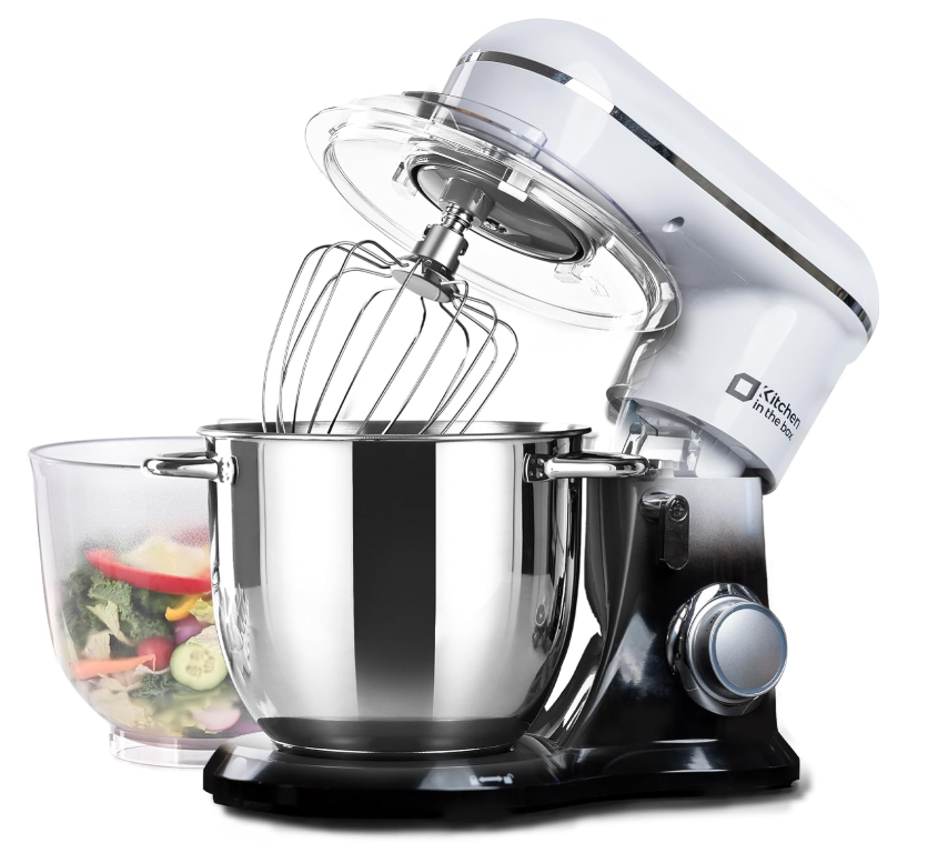 Lightweight Electric Stand Mixer with 2 Bowls for Effortless Baking-image