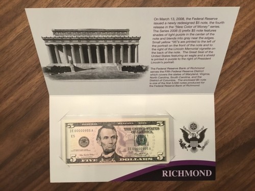 series 2006 $5 single note RICHMOND IE00000955A - Picture 2 of 2