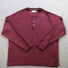 The Normal Brand Shirt Mens XXL Wine Puremeso Everyday Henley Stretch Soft