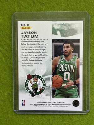 Jayson Tatum COURT KINGS CARD Jersey #0 Celtics 2022 DOUBLE