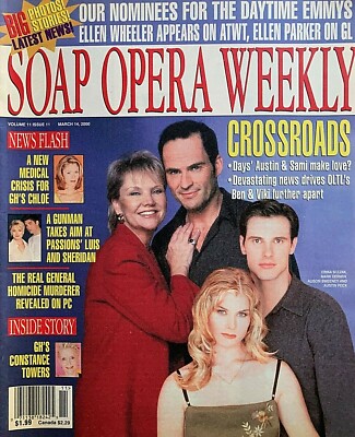 ERIKA SLEZAK MARK DERWIN ALISON SWEENEY March 14 2000 SOAP OPERA WEEKLY Magazine