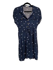 Lucky Brand Boho Navy Print Mini Dress Size M