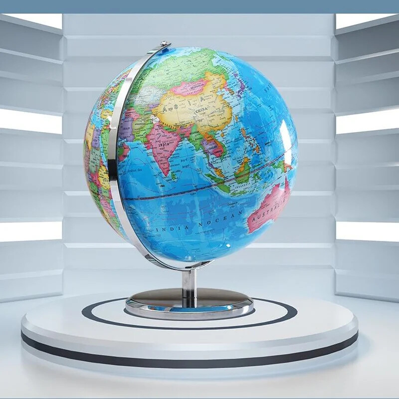 20/25cm World Globe English version World Map Globe LED