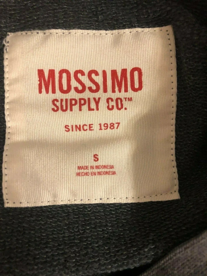 Sudadera para mujer Mossimo Supply Co ribete a rayas azul marino mezcla de algodón talla S Foto 4 de 4