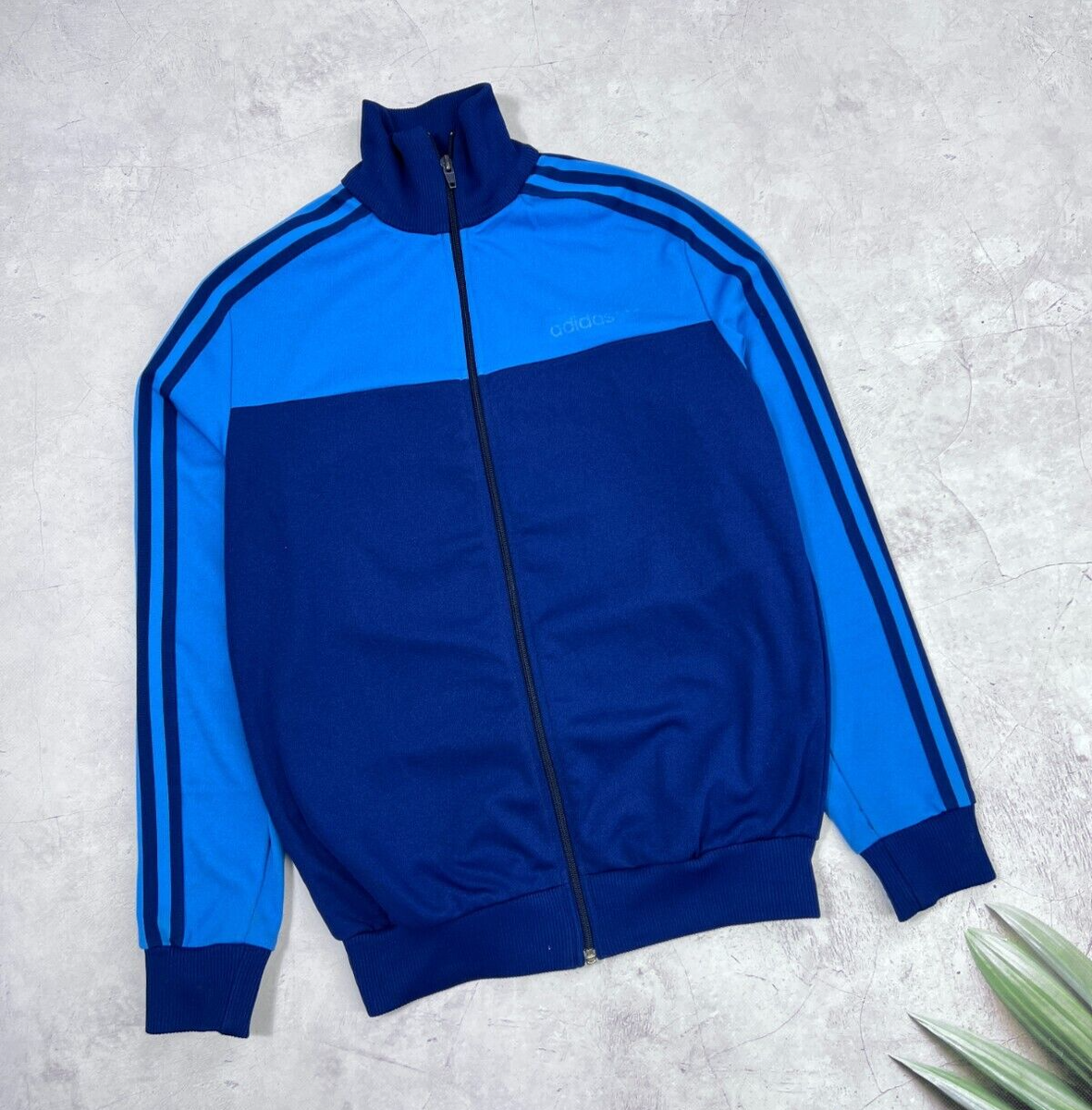 Vintage 90's Adidas Track Jacket Blue & Light Blue Full Zip Vintage 90's Adidas Track Jacket Blue & Light Blue Full Zip