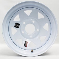 15" x 5" White Spoke Trailer Wheel (5 on 4.5" Bolt Circle)