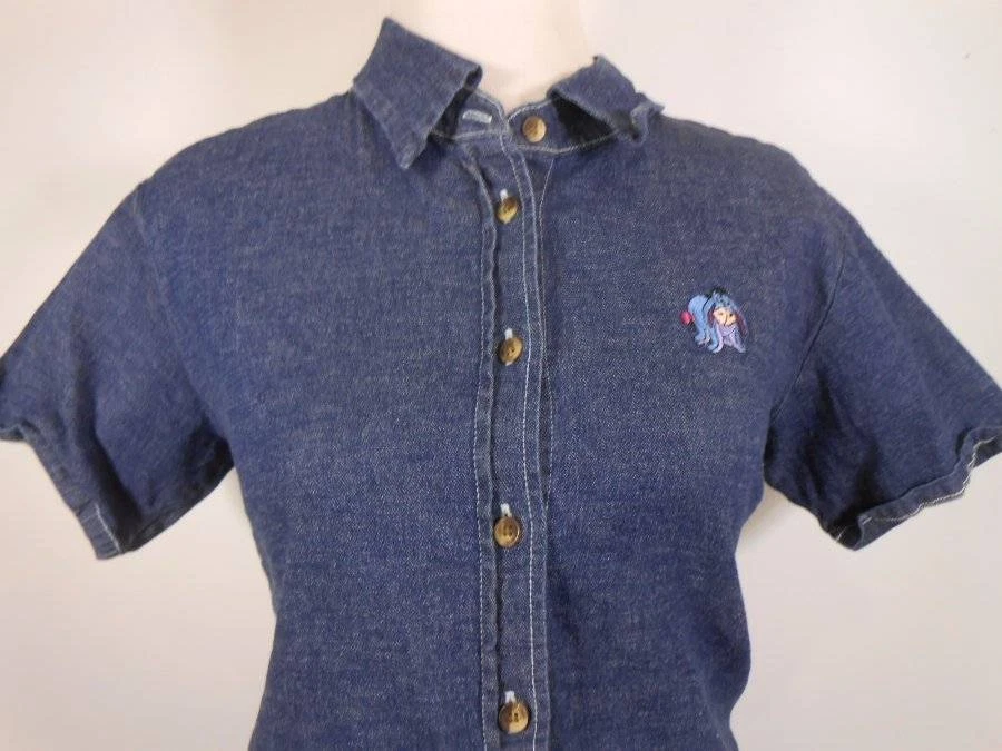 Genial Camisa Denim SS Denim Azul Winnie the Pooh Eeyore Disney Mediana para Niña Foto 3 de 4
