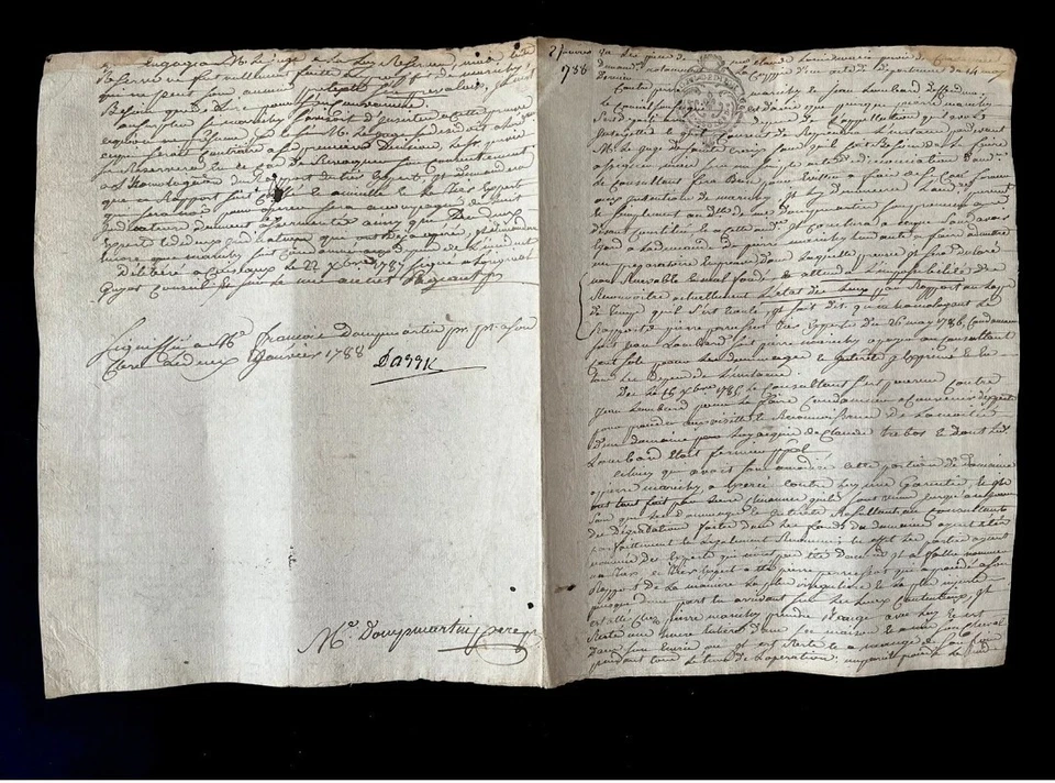 1788 AUTOGRAPHED PAPER - Image 2 of 4