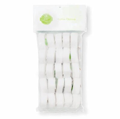 Scentsy Cotton Cleanups Small Set of 25 Cotton Pads Clean Up Wax Removal NEW
