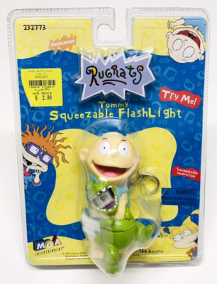 Rugrats Tommy drückbare Taschenlampe Spielzeug verpackt versiegelt Nickelodeon Viacom 1997