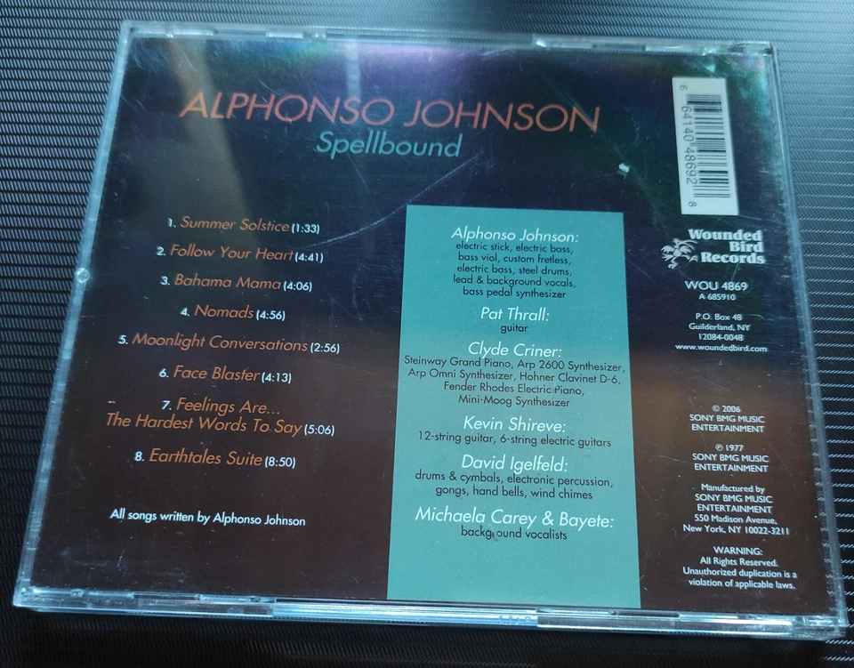 ALPHONSO JOHNSON Spellbound (1977/2006) CD USA NEAR MINT - Bild 2 von 2