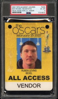 2007 OSCARS All Access Vendor PSA Badge Press Pass Ticket Stub THE DEPARTED BEST