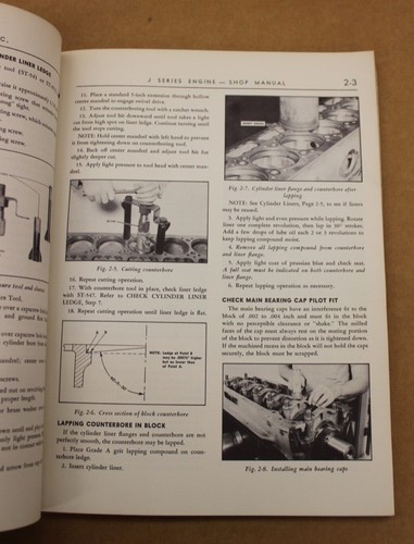 Vintage CUMMINS SHOP MANUAL J SERIE DIESELMOTOREN, 1958 #983383 - Bild 7 von 9