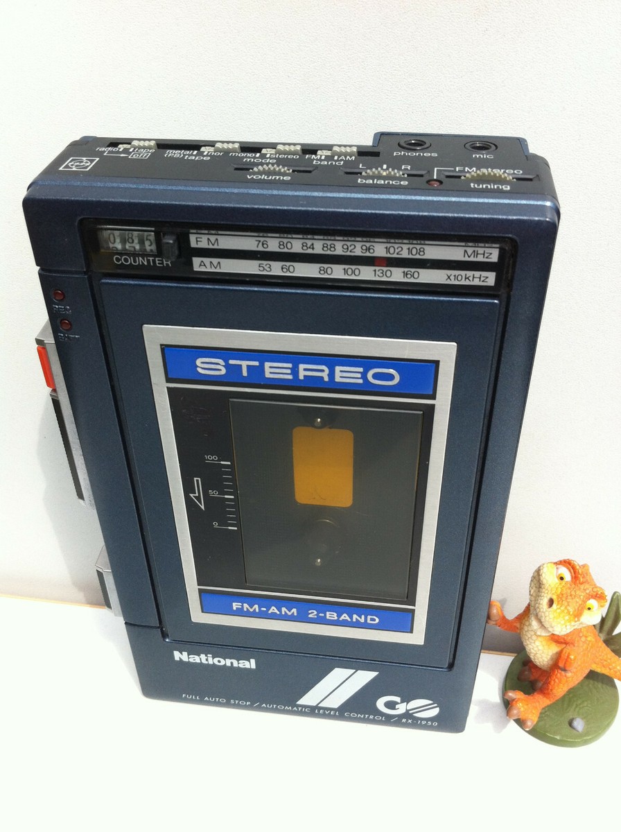 National RX-1950 カセットプレーヤー レッド Panasonic RX-1950 Stereo Cassette Recorder