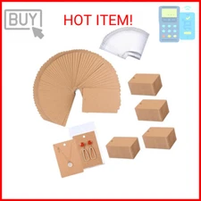 ovsor Earring Display Cards, 3.5 x 2.4 Inches Earring Cards with Packaging Bags 