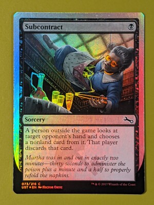 FOIL Subcontract x1 Unstable 1x Magic the Gathering MTG | eBay