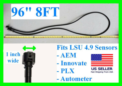 8FT 96'' LSU4.9 fit Bosch AEM WBO2 Wideband O2 Sensor Extension Harness LSU 4.9