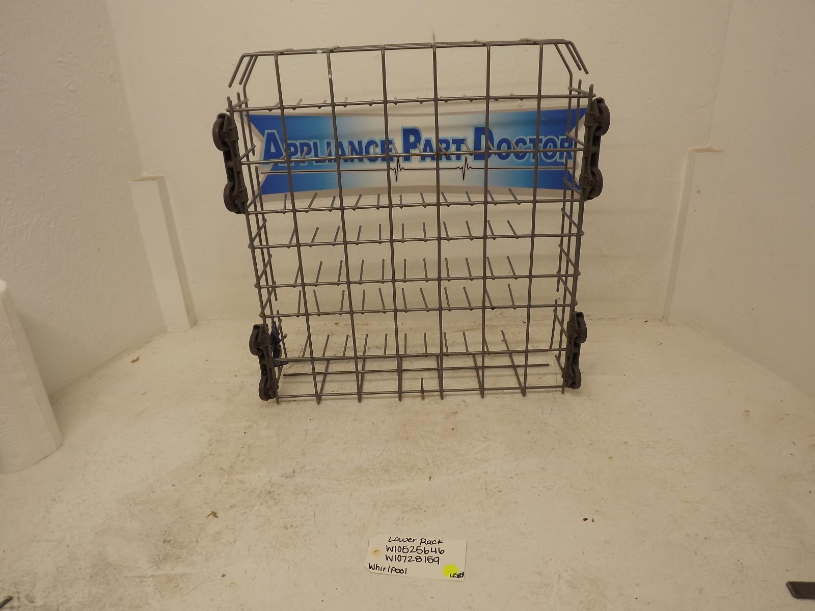Whirlpool Dishwasher W10525646 W10728159 Lower Rack Used eBay