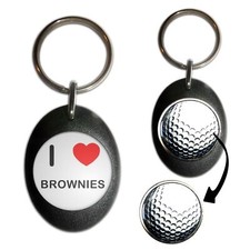 Brownies I Love Golf Ball Marker Key Ring (43mm x 33mm)