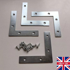 3" inch FLAT 4 Corner Braces Right Angle L Shape Plate Fixing Repair Brackets
