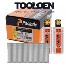 Paslode 921594 F16 x 38mm IM65A Stainless Steel Straight Brads with 2x Fuel Cell