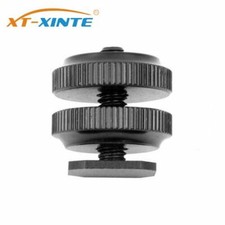 10pcs 3/8" to 1/4" 2 Cold Shoe Tripod Mount Screw to Hot Shoe Adapter Nut New