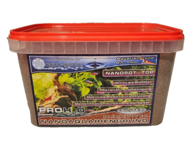 Bioaktiver Nano Aquariengrund 3 Liter 0,1-1mm PRO H2O wirkt als Biofilter