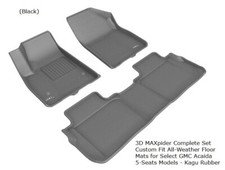 3D MAXpider KAGU Floor Liner Mats  2 Rows Black for GMC ACADIA 5-SEATS 2017-2022