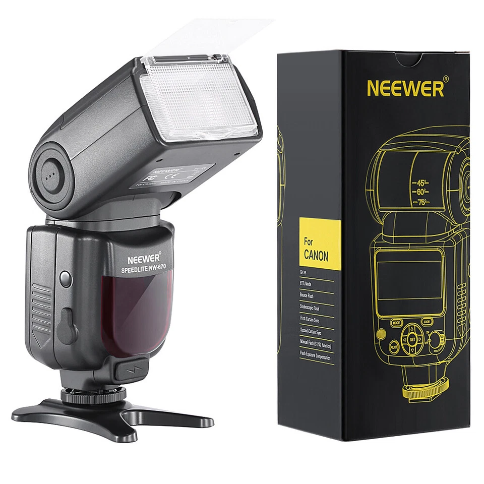 NEEWER NW-670 TTL Flash Speedlite with LCD Display for Canon EOS 700D 650D 600D - Image 2 of 4