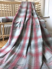 Next Curtains W168 x L229 cm Red Tartan Check Eyelet Long Heavy Faux Wool Warm