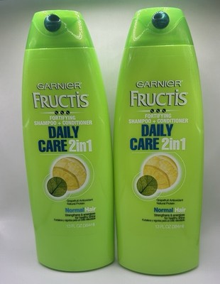 Lot of 2 Garnier Fructis Daily Care 2-in-1 Fortifying Shampoo & Conditioner HTF
