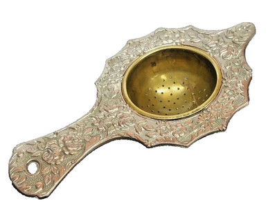 Antique Chinese Tea Infuser Spoon Loose Leaf Signed Handmade