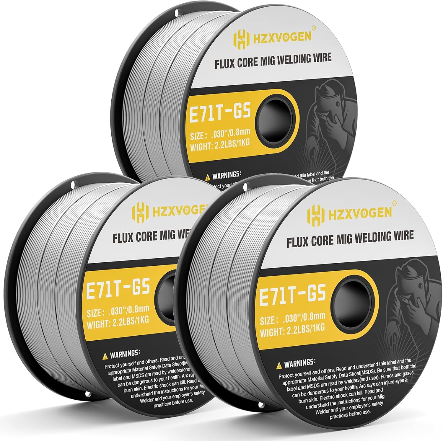 Fil fourré sans gaz 0.8mm pour réparations extérieures et ferronnerie de jardin