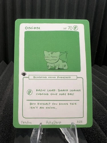 Onion (Bulbasaur) 7/25 - 1st Edition Pokederp First Print Fan Art- Pokemon