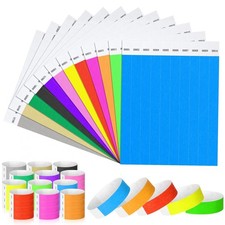 Harloon 1200 Pieces 3/4'' Wristbands 1 to 1200 Consecutive Numbers 12 Colored...