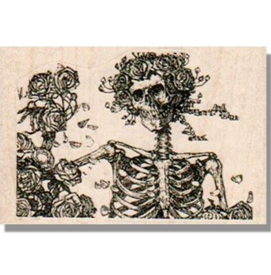NEW Rubber Stamp, Grateful Dead, BERTHA, Dead Head, Skeleton, Roses,Skull, Music