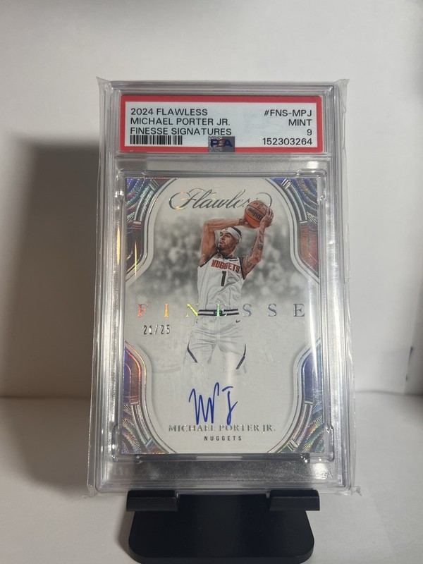 Panini 2024 Flawless Michael Porter Jr Finesse Signatures PSA 9 Auto /25 POP 1
