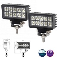 2X LED Arbeitsscheinwerfer 12V 24V Zusatzscheinwerfer PKW Traktor LKW Bagger E9