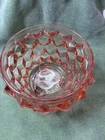 Pink Depression Glass Bowl Dish with 3-Footed