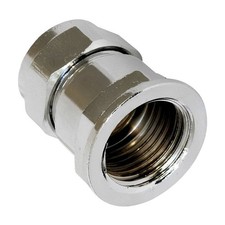15mm x 3/4 Inch BSP Chrome Female Adapter - Pack of 10 - FREE Next-Day Delivery