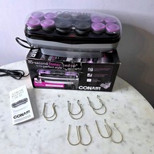 Conair Xtreme Instant Heat 12 Ceramic Flocked Jumbo Hair Rollers CHV14JXR Purple