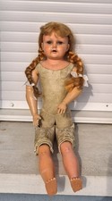 Petite POUPEE ETHNIQUE ancienne - celluloïd - yeux fixes - 1950's - 15