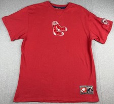 Vintage Nike Boston Red Sox Cooperstown Collection Mens T-Shirt Red Large